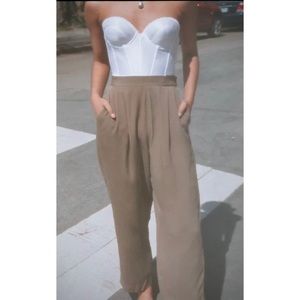 SALE!! White Vintage Strapless Bustier w/ Boning